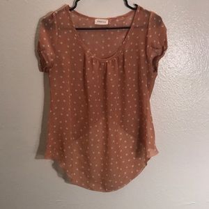 Orange Polka Dot Blouse